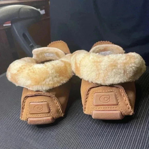 COACH Tan Suede Shearling Men\'s Driver Moccasin Slip-On Slippers Sz 13D CC842 main image 9